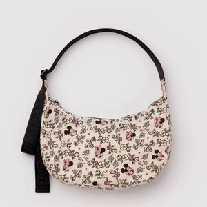 NWT BAGGU Disney Mickey & Friends Medium Nylon Crescent Bag